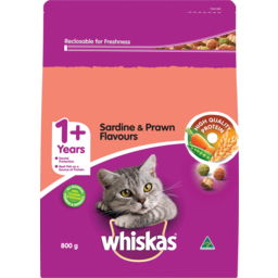 Photo of Whiskas 1+ Years Sardine & Prawn Flavours Dry Cat Food 800g