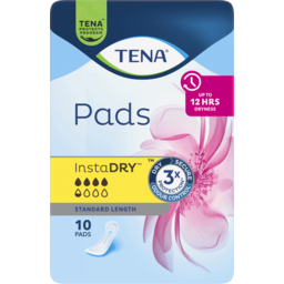 Photo of Tena Insta Dry Standard Length Pads 10 Pack