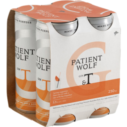 Photo of Patient Wolf Gin And Tonic 250ml Can 4pk