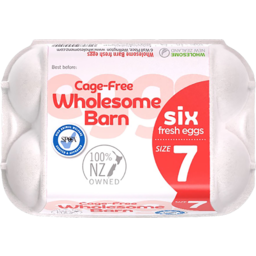 Photo of Wholesome Cage Free Barn Eggs Grade 7 6 Pack