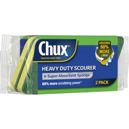Photo of Chux Heavy Duty Scourer Sponge Value Pack 2 Scourer Sponges 2pk