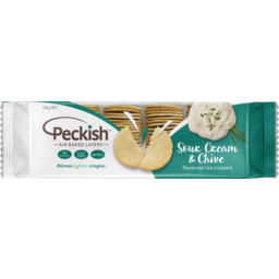 Photo of Peckish Sour Cream & Chive Flavoured Rice Crackers 100g