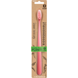 Photo of Natural Family Co Biodegradable Toothbrush Soft - RED