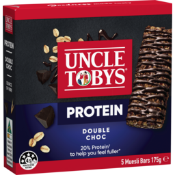 Photo of Uncle Tobys Protein Muesli Bar Double Choc X5 175g 