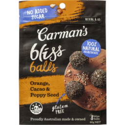 Photo of Carman's Bliss Balls Choc Orange & Poppy