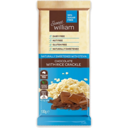 Photo of Sweet William Naturally Sweetened Rice Crackle Chocolate