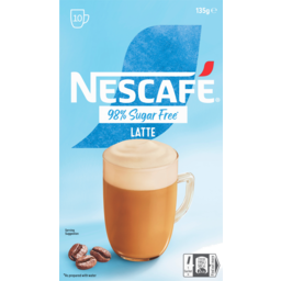 Photo of Nescafe Latte 98% Sugar Free Coffee Sachets 10 Pack