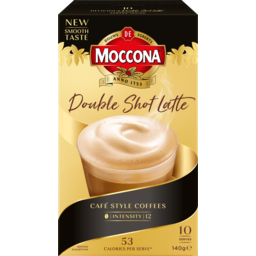 Photo of Moccona Double Shot Latte Cafe Style Coffee Sachets 10 Pack
