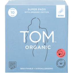 Photo of Tom Organic Ultra Thin Super Pads With Wings 10 Pack
