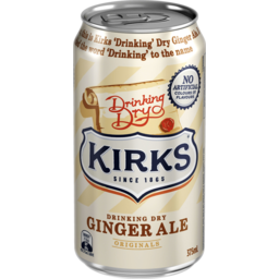 Photo of Kirks Dry Ginger Ale Can Soft Drink 375ml