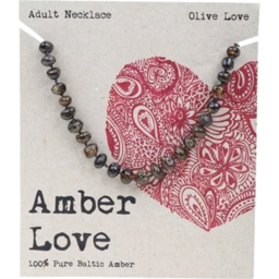Photo of AMBER LOVE Amber Adult Necklace Olive 46cm