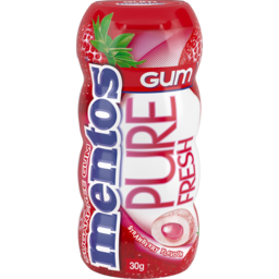Photo of Mentos Pure Fresh Strawberry Flavour With Green Tea Extract Sugarfree Gum Bottle 30g