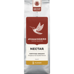 Photo of Hummingbird Fair Trade Organic Fresh Coffee Nectar Plunger Grind - 200g
