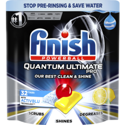 Photo of Finish Quantum Ultimate Pro Lemon Sparkle Dishwasher Tablets 32 Pack