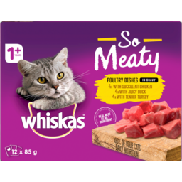 Photo of Whiskas So Meaty Poultry Mvms 12x85g