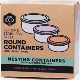 Photo of Ever Eco - Round Nesting Containers Set Of 3 Spring Pastels