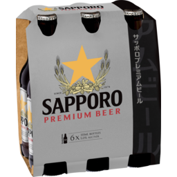 Photo of Sapporo Premium Beer Bottle 355ml 6 Pack