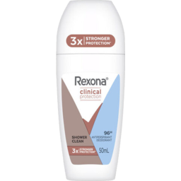 Photo of Rexona Clinical Protection Shower Clean Antiperspirant Deodorant Roll On 50ml