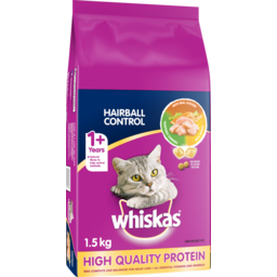 Photo of Whiskas Cat Food Dry Hairball 1.5kg