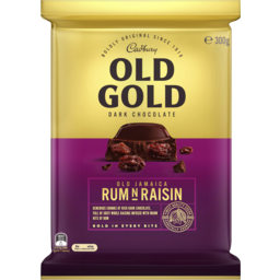 Photo of Cadbury Old Gold Dark Chocolate Old Jamaica Rum N Raisin