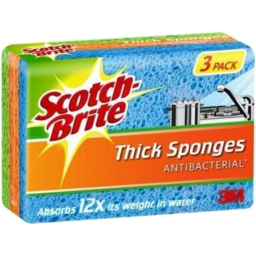 Photo of Scotchbrite Thick Handy Sponge 3 Pack