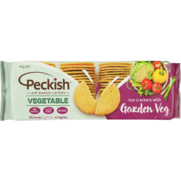 Photo of Peckish Vegetable Rice Crackers With Garden Veges 100 Gram 100g