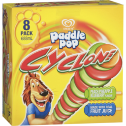 Photo of Streets Paddle Pop Cyclone Ice Blocks 8 Pack 690ml