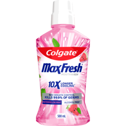 Photo of Colgate Max Mouthwash Fresh Watermelon Mint Alcohol Free