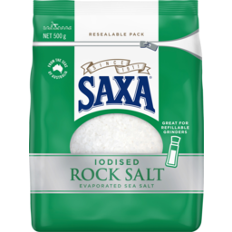Photo of Saxa Iodised Rock Salt Evaporated Sea Salt 500g