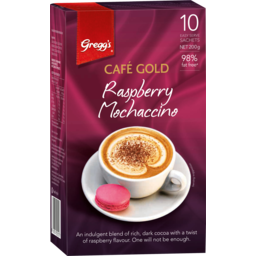 Photo of Greggs Cafe Gold Raspberry Mochaccino 10 Pack