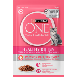 Photo of Purina One Kitten with Succulent Chicken in Gravy 70g
