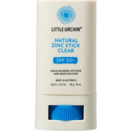 Photo of LITTLE URCHIN Clear Zinc Stick Spf 50+ 20g 4hrh20