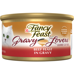 Photo of Fancy Feast Adult Gravy Lovers Beef Feast In Roasted Beef Flavor Gravy Wet Cat Food 85g