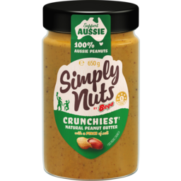 Photo of Bega Simply Nuts Natural Peanut Butter Crunchiest 650g 650g