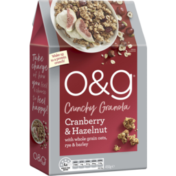 Photo of O&G Granola Breakfast Cereal Crunchy Cranberry And Hazelnut