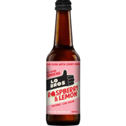 Photo of Lo Bros Kombucha Raspberry & Lemon 330ml