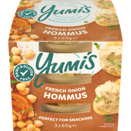 Photo of Yumis French Onion Hommus Dip 3 Pack 195g