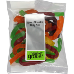Photo of The Market Grocer Lollies Short Snakes 200g