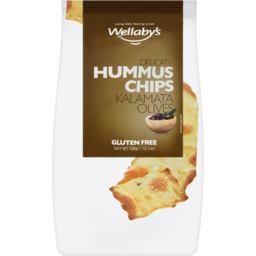 Photo of Wellabys Hummus Chip Gluten Free Kalamata Olives 120g