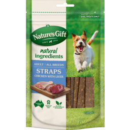 Photo of Natures Gift Chicken With Liver Straps Dog Treats 150g