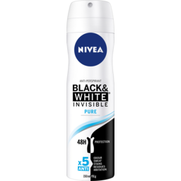 Photo of Nivea Black & White Invisible Pure Anti-Perspirant Aerosol Deodorant 150ml 150ml