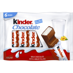 Photo of Kinder Chocolate Snack Bars 6 Pack 126g