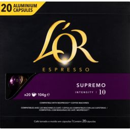 Photo of Lor Espresso Supremo Intensity 10 Coffee Capsules 20 Pack 104g