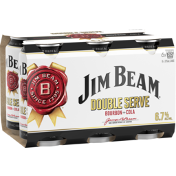 Photo of Jim Beam White Double Serve & Cola Cans