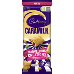 Photo of Cadbury Caramilk Marvellous Creations Jelly Popping Candy Beans Chocolate Block 190g
