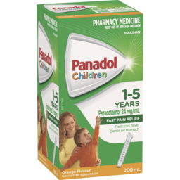 Photo of Panadol Children 1-5 Years Colourfree Suspension, Orange Flavour, 200ml