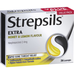 Photo of Stresils Extra Honey And Lemon Fast Numbing Sore Throat Pain Relief With Anaesthetic Lozenges 36pk