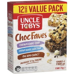 Photo of Uncle Tobys Choc Faves Variety Bars 12 Pack 375g