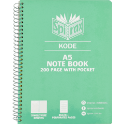 Photo of Spirax Pastel Notebook A5 200 pages