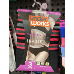 Underworks Ladies Sporty High Cut Underwear Size 14 2 Pack